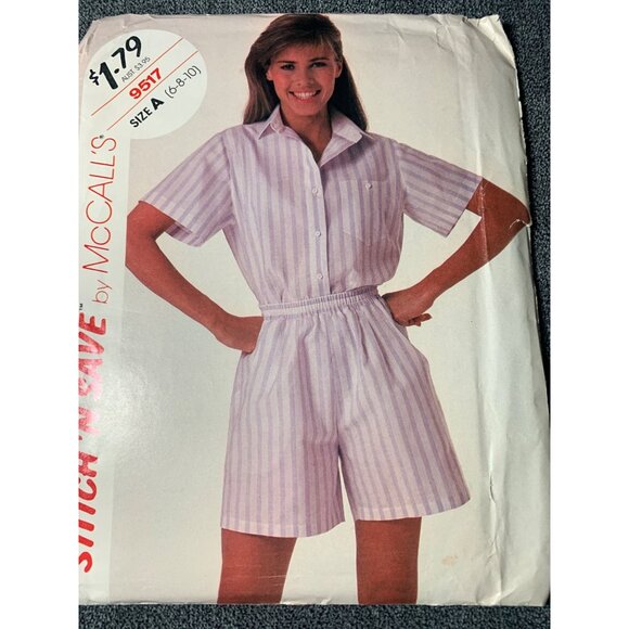 McCall's Misses Shirt Shorts Sewing Pattern sz 6-10 9517 - uncut - Picture 8 of 9
